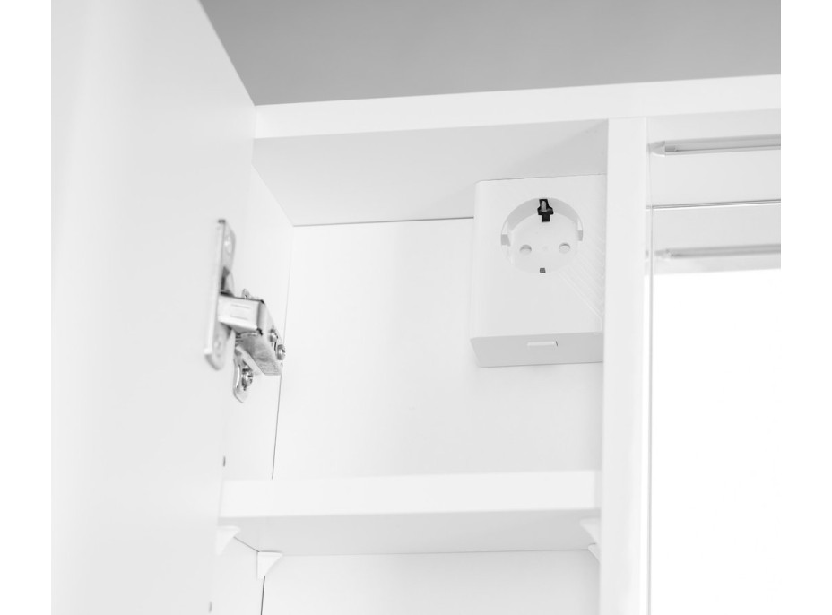 Aqualine ZOJA/KERAMIA FRESH STRIP galerka s LED osvětlením, 60x60x14cm, levá, bílá 45021S