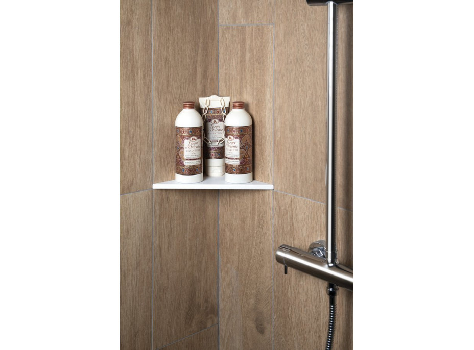 Sapho ABELINE rohová police rockstone 250x250mm, bílá mat AE250-0101
