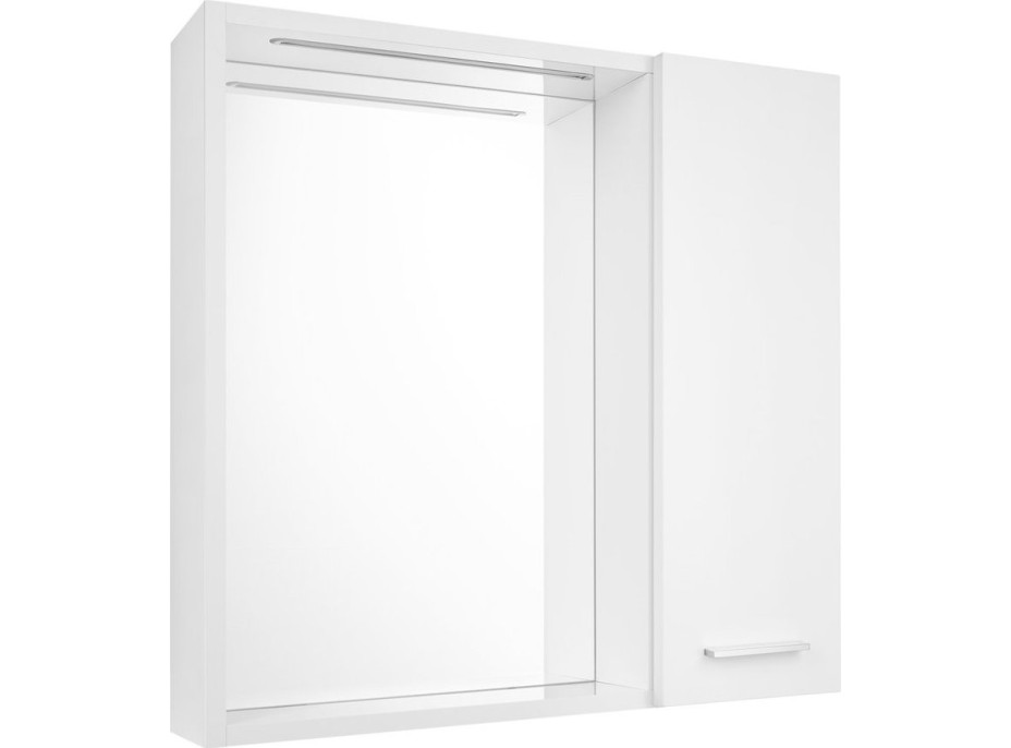 Aqualine ZOJA/KERAMIA FRESH STRIP galerka s LED osvětlením, 60x60x14cm, pravá, bílá 45022S