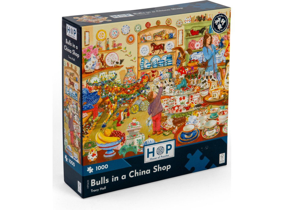 HOP Puzzle Býci v obchodě s porcelánem 1000 dílků