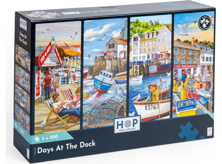 HOP Puzzle Dny v přístavu 4x500 dílků