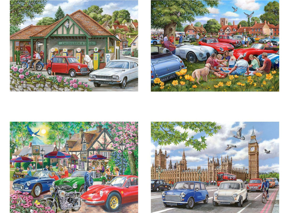 HOP Puzzle Hezký den na projížďku 4x500 dílků