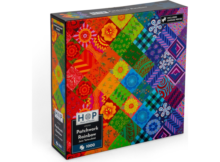 HOP Puzzle Patchworková duha 1000 dílků