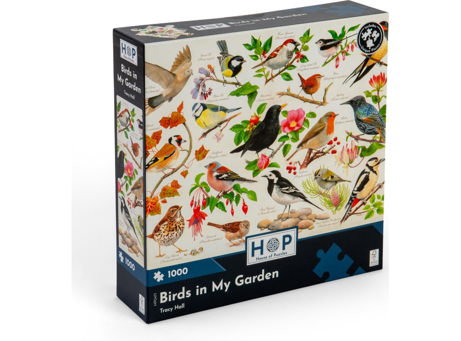 HOP Puzzle Ptáci v zahradě 1000 dílků