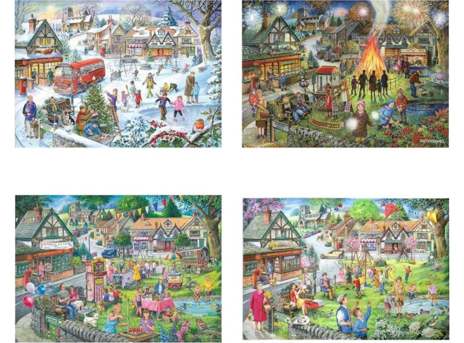 HOP Puzzle Roční období 4x500 dílků