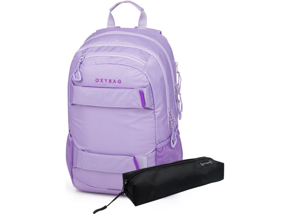 OXYBAG Studentský batoh + etue OXY Sport Violet