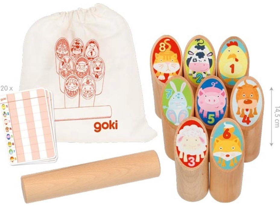 GOKI Vikingská hra Kubb Zvířátka