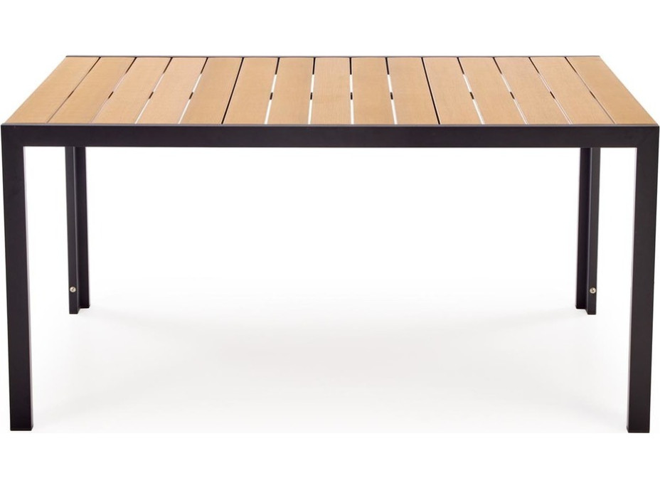Zahradní stůl FIERRO - 150x90 cm - hnědý/černý