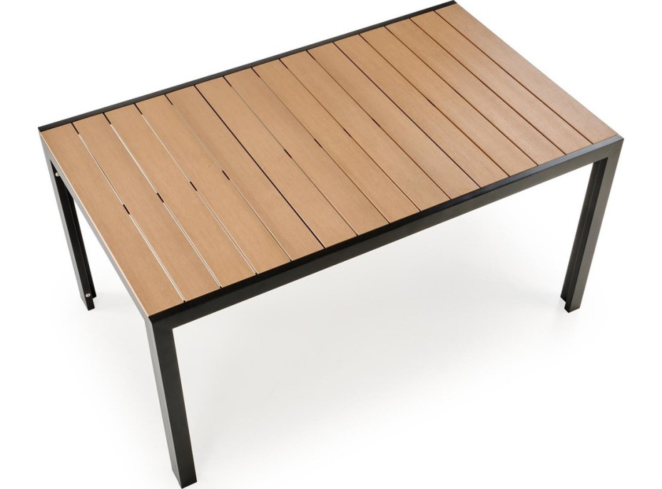 Zahradní stůl FIERRO - 150x90 cm - hnědý/černý