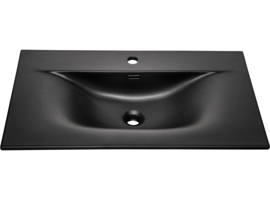 Keramické umyvadlo SKY 81 cm DP - černé matné