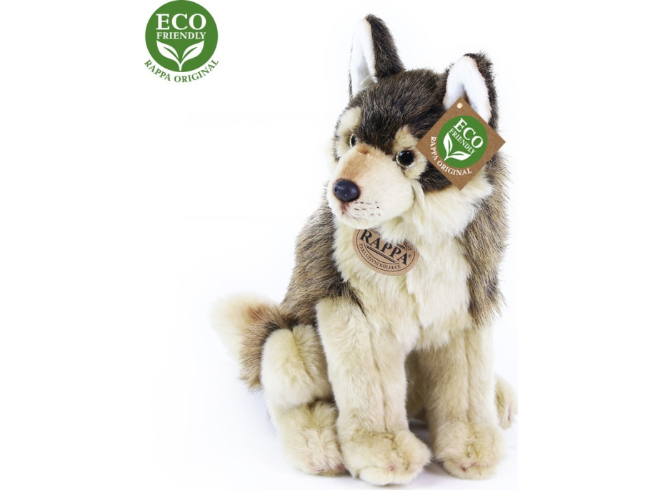 Rappa Plyšový vlk sedící 28 cm ECO-FRIENDLY