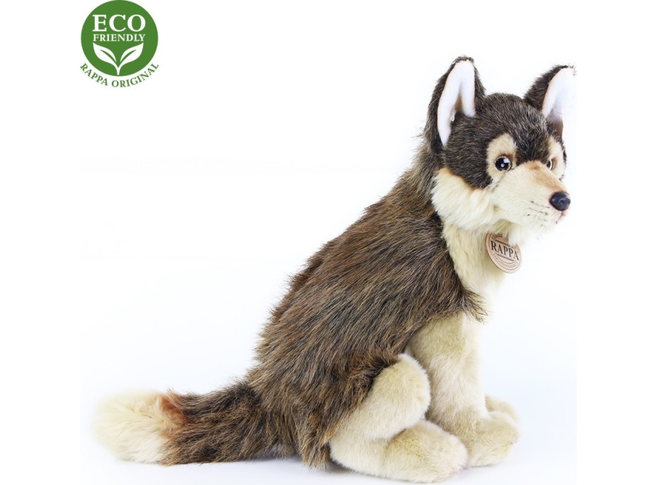 Rappa Plyšový vlk sedící 28 cm ECO-FRIENDLY