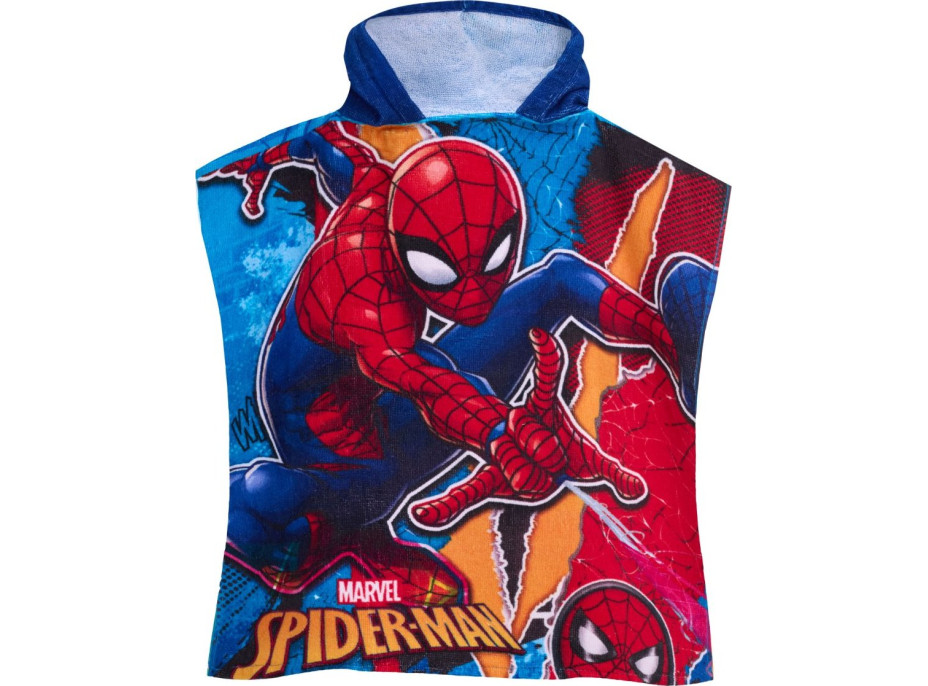 Dětská bavlněná osuška s kapucí SPIDER-MAN 55x110 cm