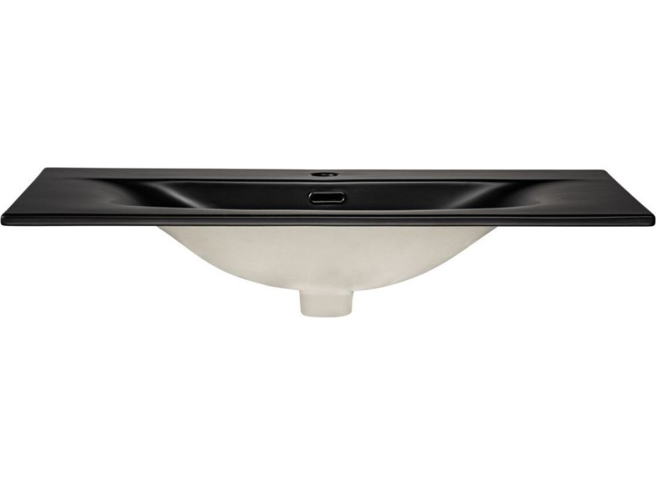 Keramické umyvadlo SKY 81 cm DP - černé matné