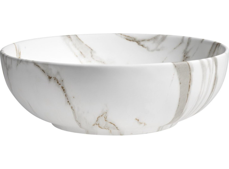 Sapho RONDANE keramické umyvadlo na desku Ø 41cm, bianco carrara AR435BC