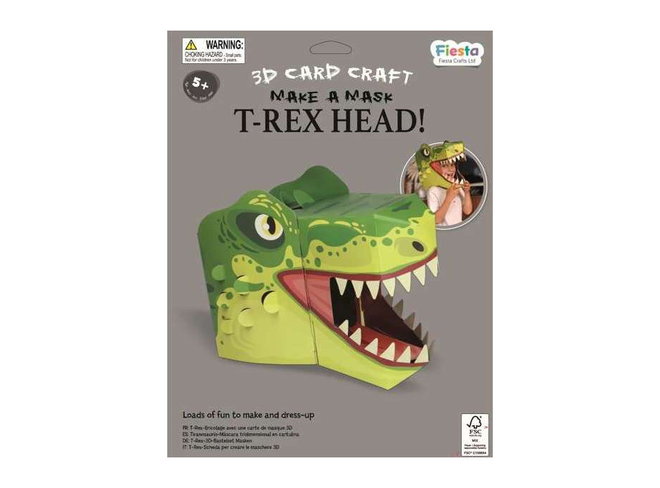 Fiesta Crafts Kreativní sada 3D maska T. rex