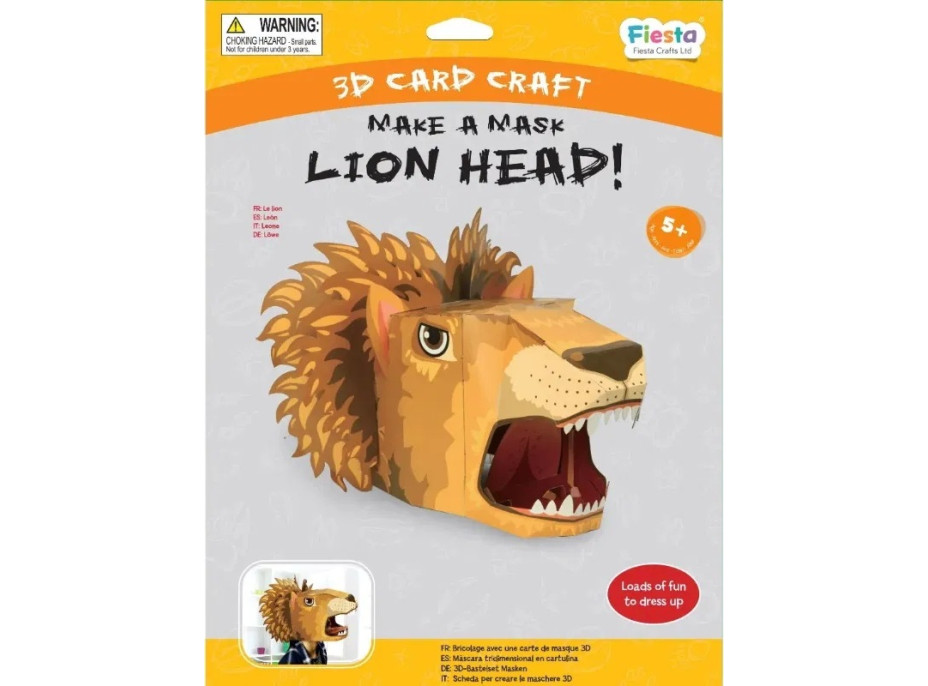 Fiesta Crafts Kreativní sada 3D maska Lev