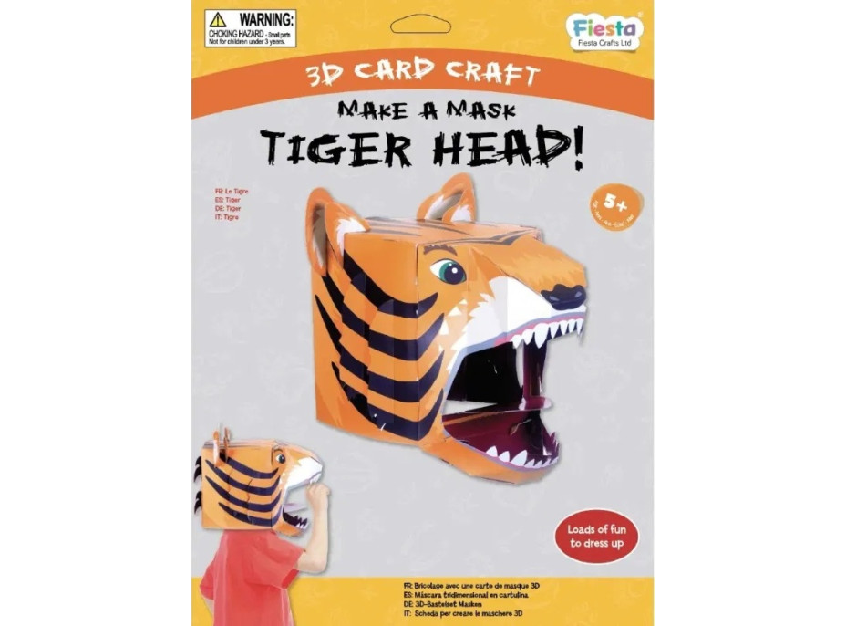 Fiesta Crafts Kreativní sada 3D maska Tygr