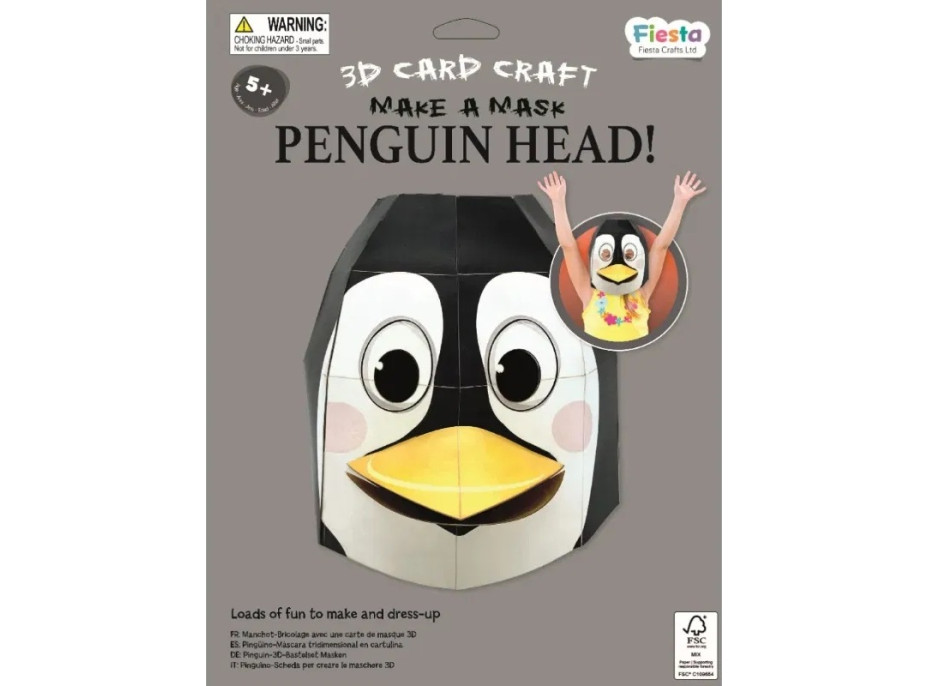 Fiesta Crafts Kreativní sada 3D maska Tučňák
