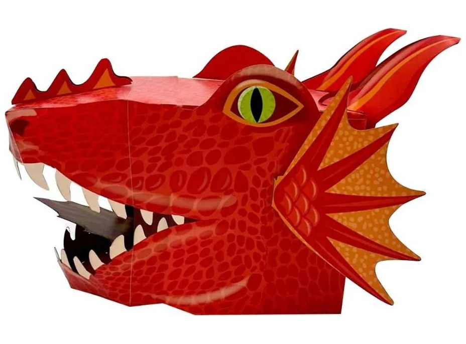 Fiesta Crafts Kreativní sada 3D maska Červený drak