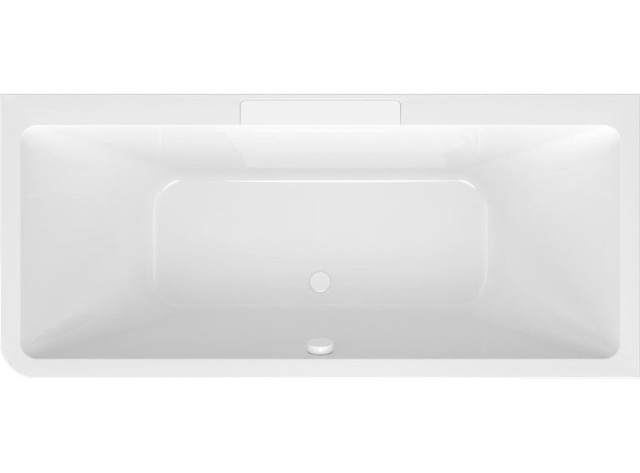 Polysan CASCATA R MONOLITH obdélníková vana 180x80x60cm, kaskáda bílá 73836MR.101