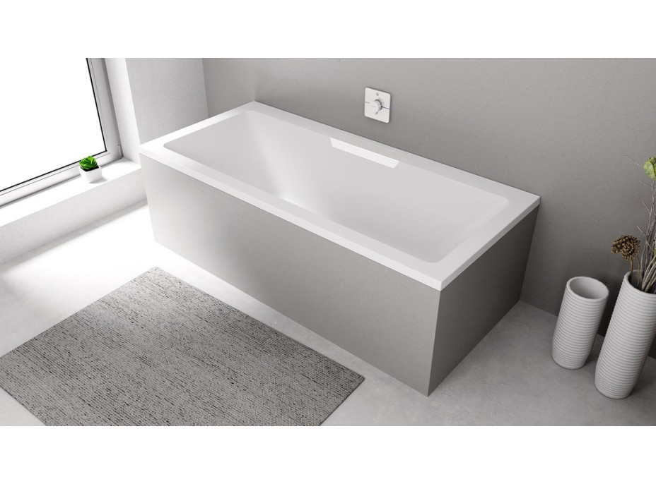 Polysan CASCATA obdélníková vana 185x85x45cm, kaskáda bílá 73836.101