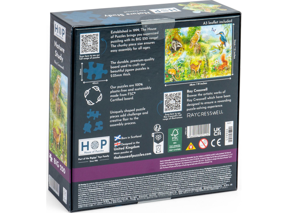 HOP Puzzle Studium přírody BIG 250 dílků