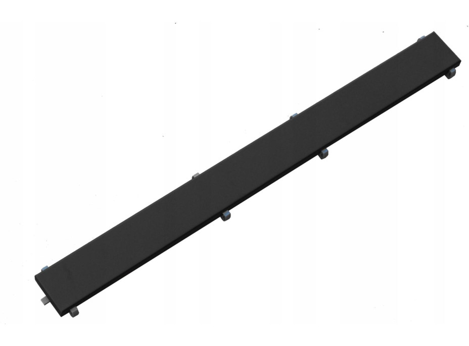 Sprchový žlab do stěny MEXEN FLAT WALL 2v1 - černý matný, 1730120, 120 cm
