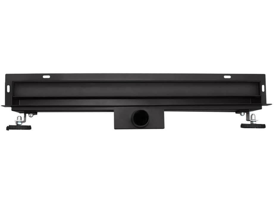 Sprchový žlab do stěny MEXEN FLAT WALL 2v1 - černý matný, 1730120, 120 cm