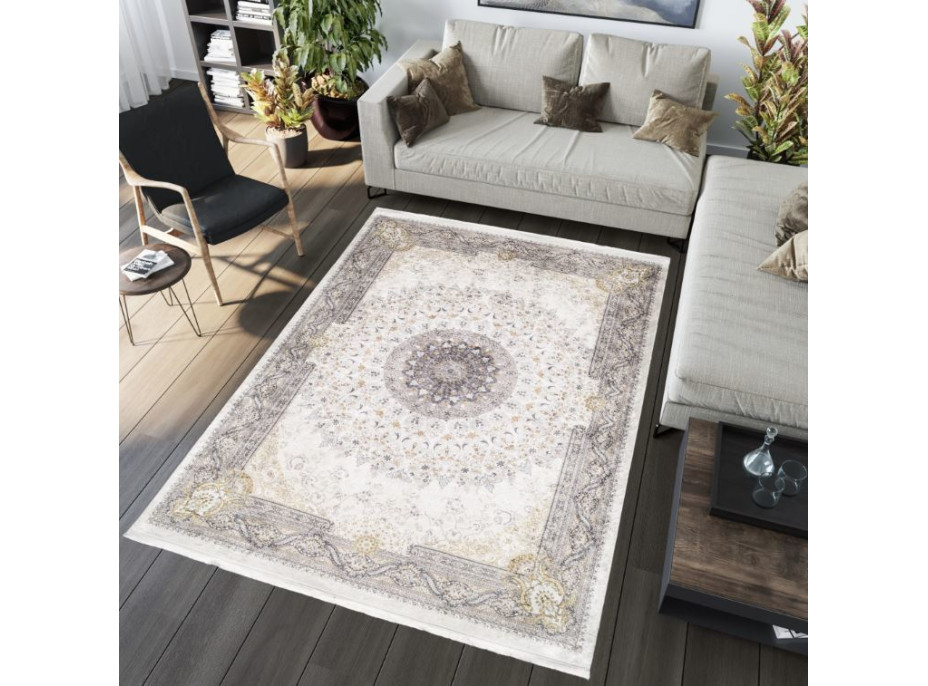 Kusový koberec VICTORIA Konya - krémový/šedý