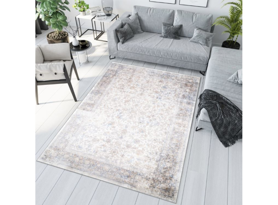 Kusový koberec VICTORIA Samsun - krémový/hnědý