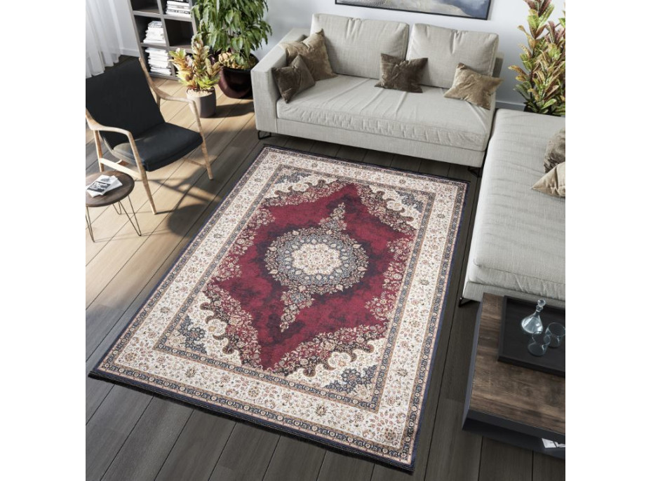 Kusový koberec VICTORIA Bursa - červený/krémový