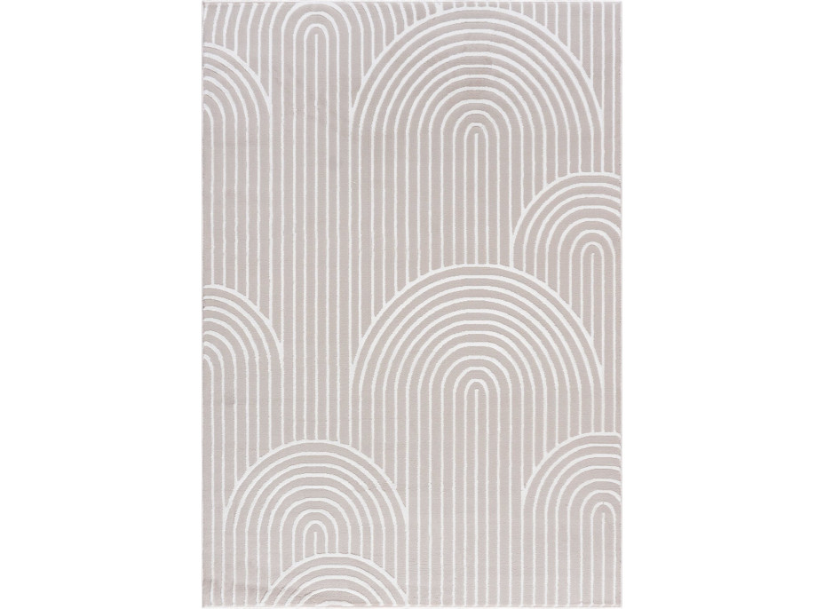 Kusový koberec ELLEN Waves - krémový/bílý
