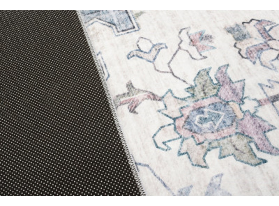 Kusový koberec FLANNEL PRINTED - Ornament - šedý/béžový