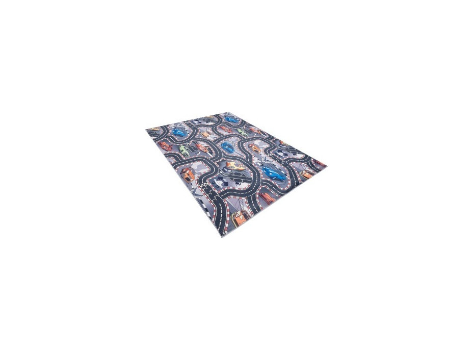 Dětský kusový koberec FLANNEL PRINTED - Auta