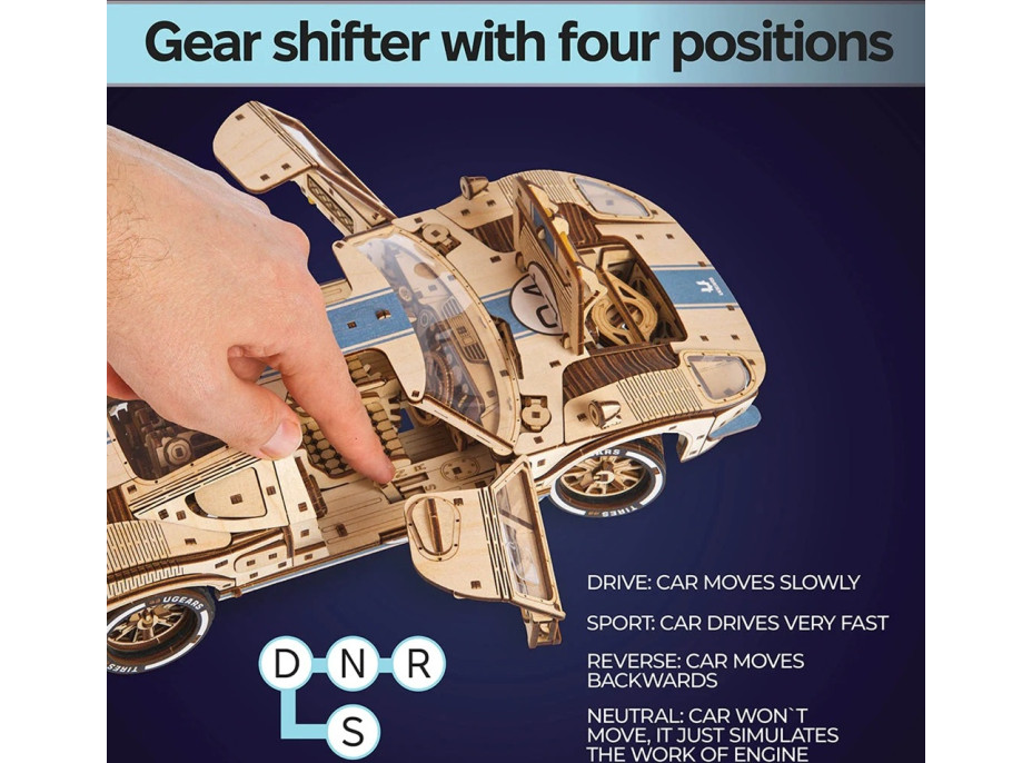 Ugears 3D dřevěné mechanické puzzle UGT-24 Endurance Racer