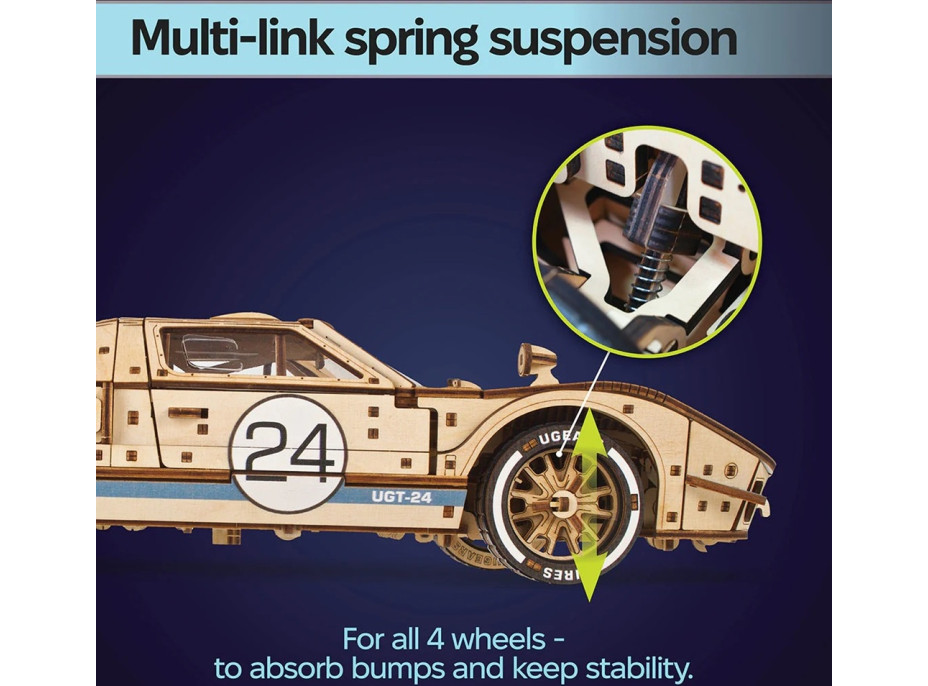 Ugears 3D dřevěné mechanické puzzle UGT-24 Endurance Racer