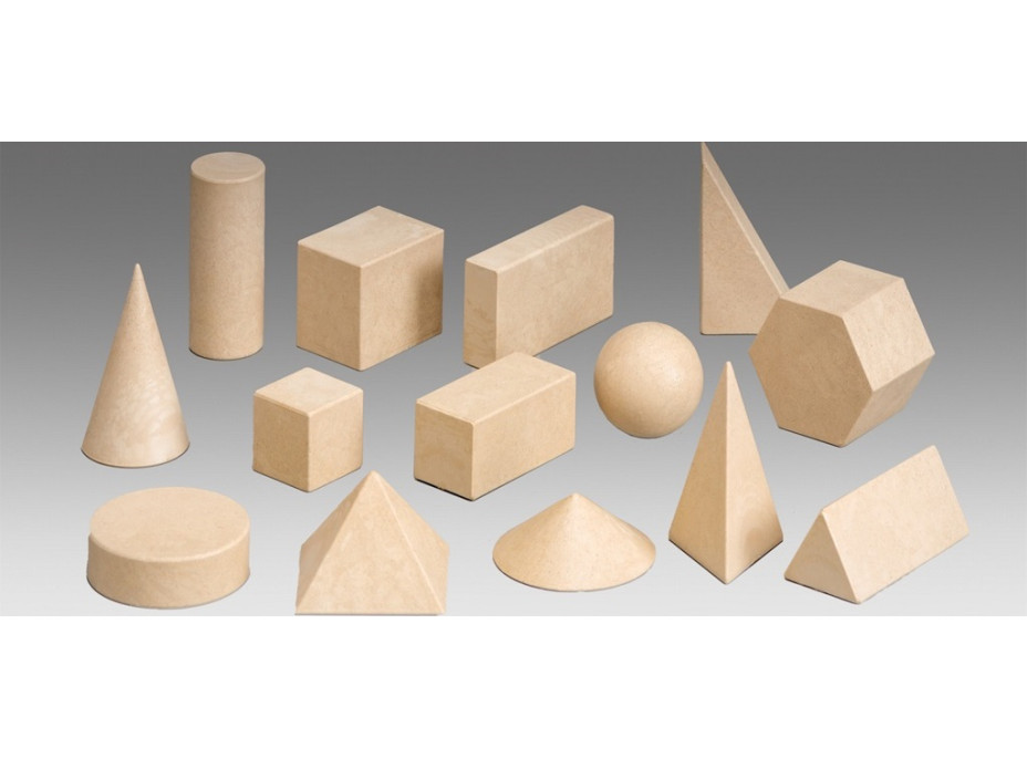 Wissner Dřevěná sada geometrických těles 14 ks