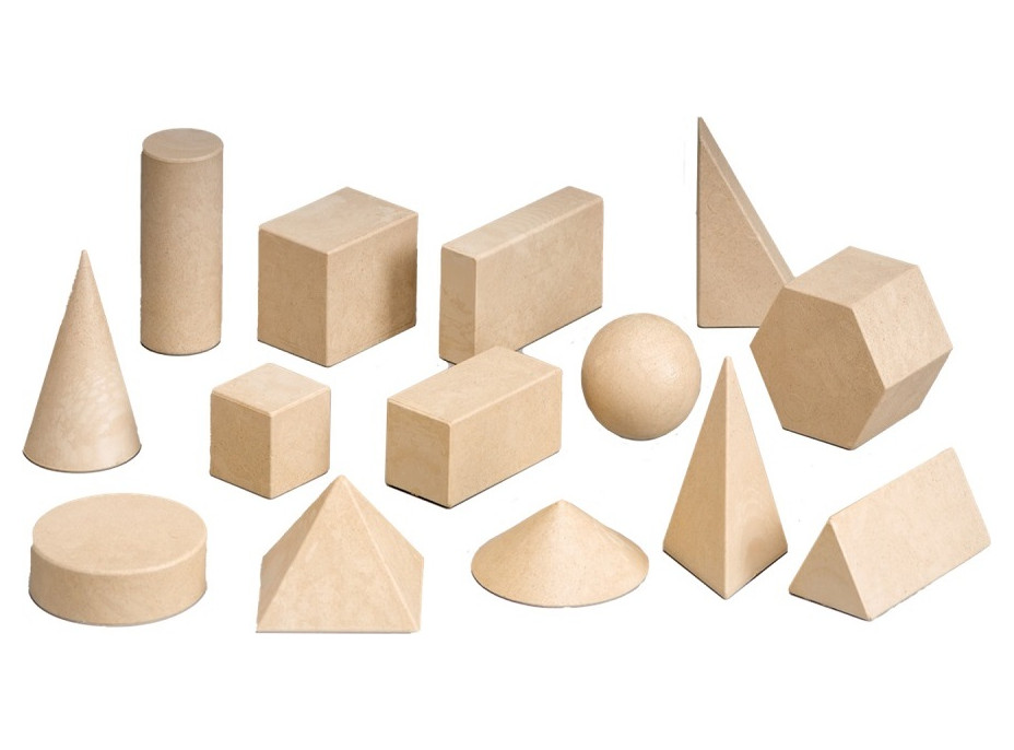 Wissner Dřevěná sada geometrických těles 14 ks