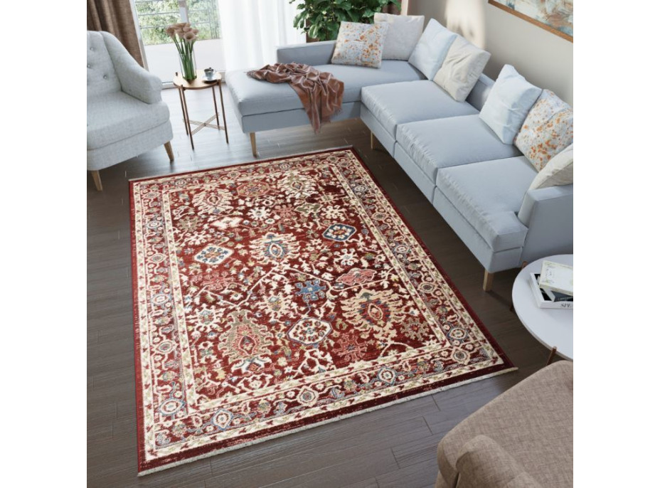 Kusový koberec RIVOLI Bergama - červený