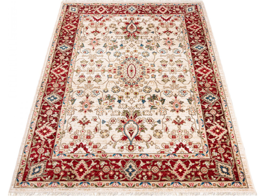 Kusový koberec RIVOLI Milas - krémový/červený