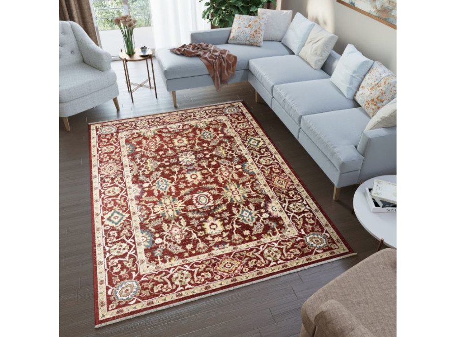 Kusový koberec RIVOLI Ushak - červený