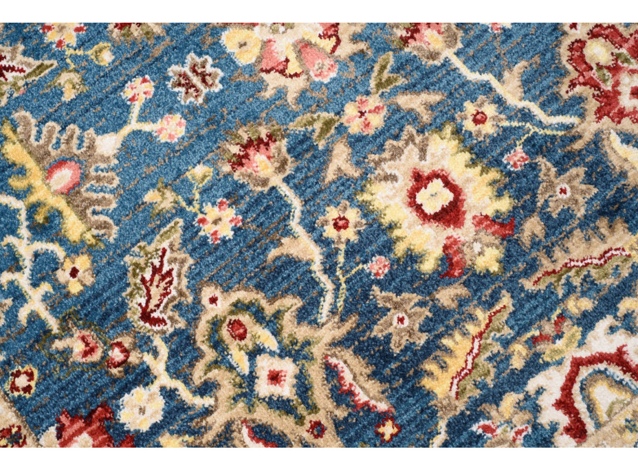 Kusový koberec RIVOLI Ushak - modrý/krémový