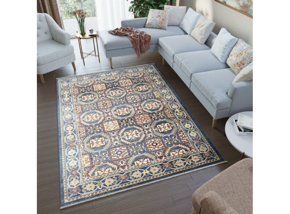 Kusový koberec RIVOLI Konya - modrý