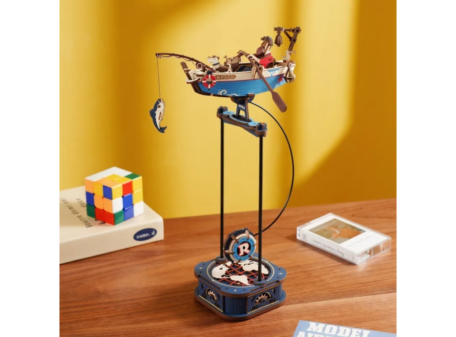 RoboTime 3D mechanická skládačka Rybářská loď s kyvadlem