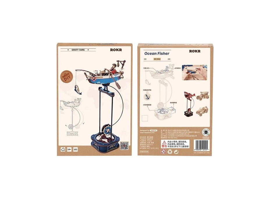 RoboTime 3D mechanická skládačka Rybářská loď s kyvadlem