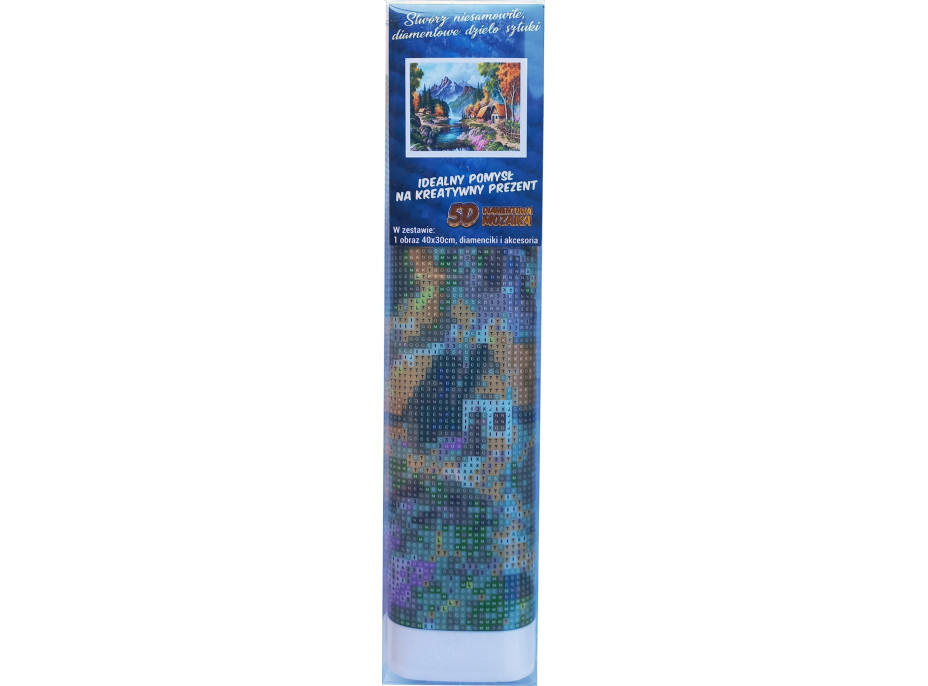 Norimpex Diamantové malování Chaty u horské řeky 30x40cm