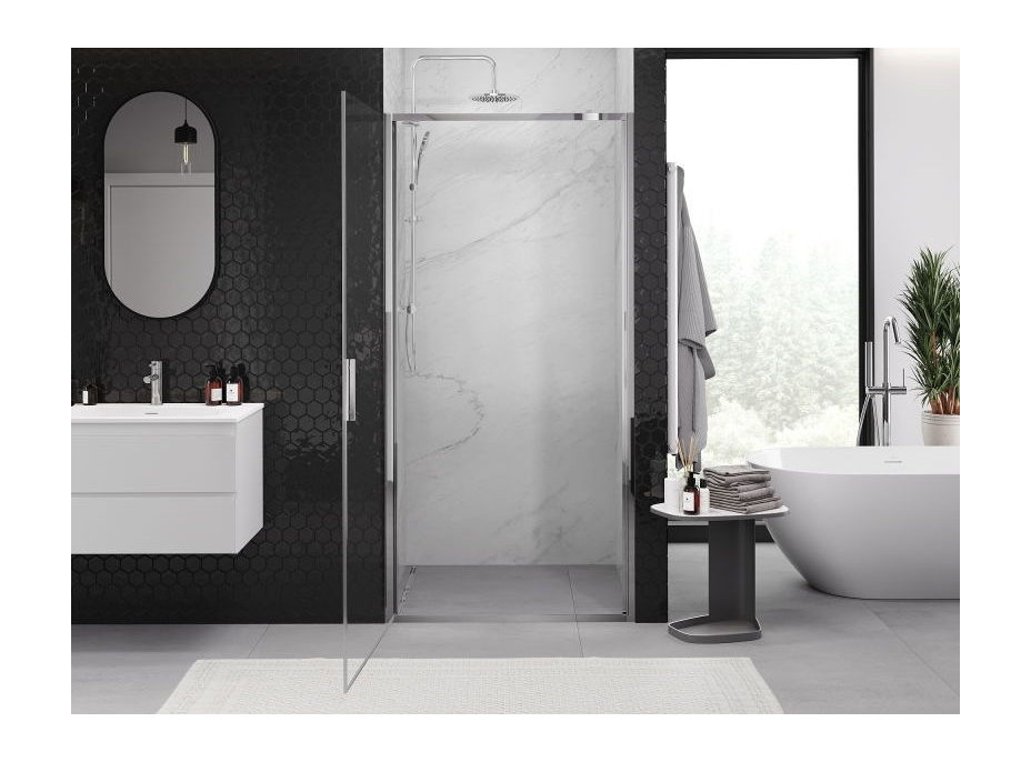 Sprchové dveře MEXEN EXO křídlové 65 cm - čiré - chromové - 817-065-000-01-00