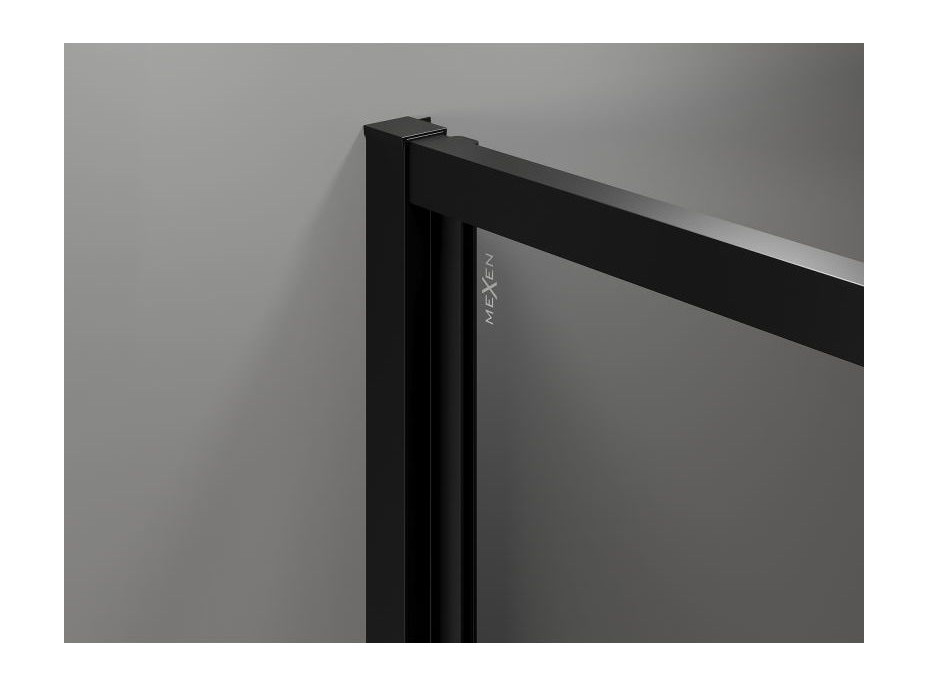 Sprchové dveře MEXEN EXO křídlové 65 cm - čiré - černé - 817-065-000-70-00