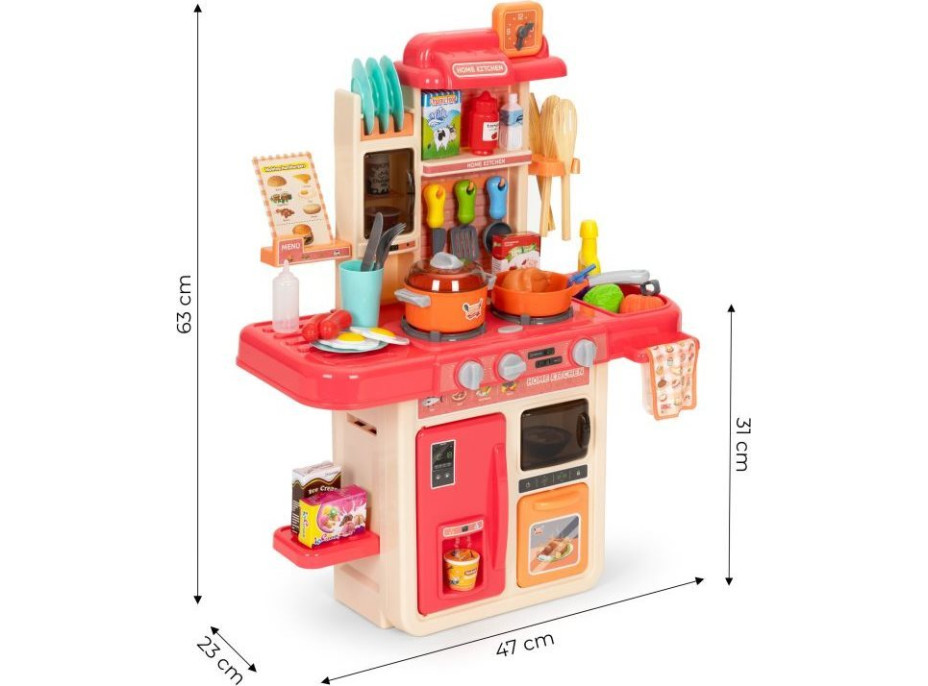ECOTOYS Kuchyňka se zvuky a světly - růžová